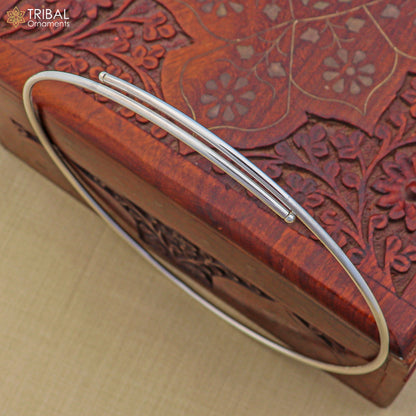 2mm round plain design 925 sterling silver neck band or ring for all types of pendant, best ethnic choker jewelry set799 - TRIBAL ORNAMENTS