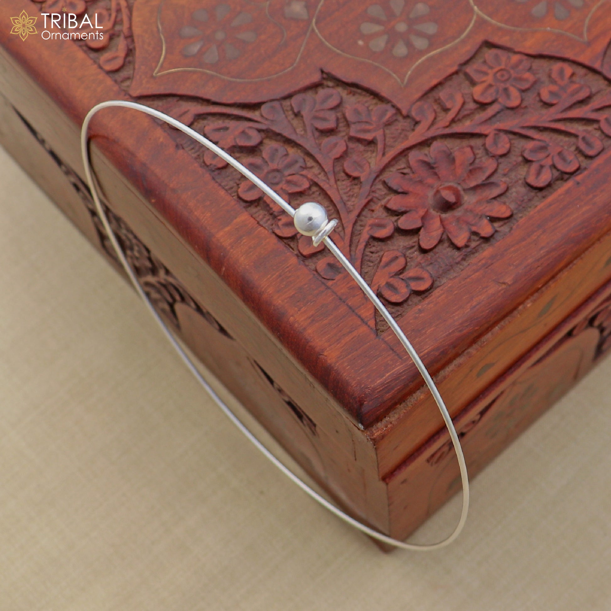 1mm round plain design 925 sterling silver neck band or ring for all types of pendant, best ethnic choker jewelry set797 - TRIBAL ORNAMENTS