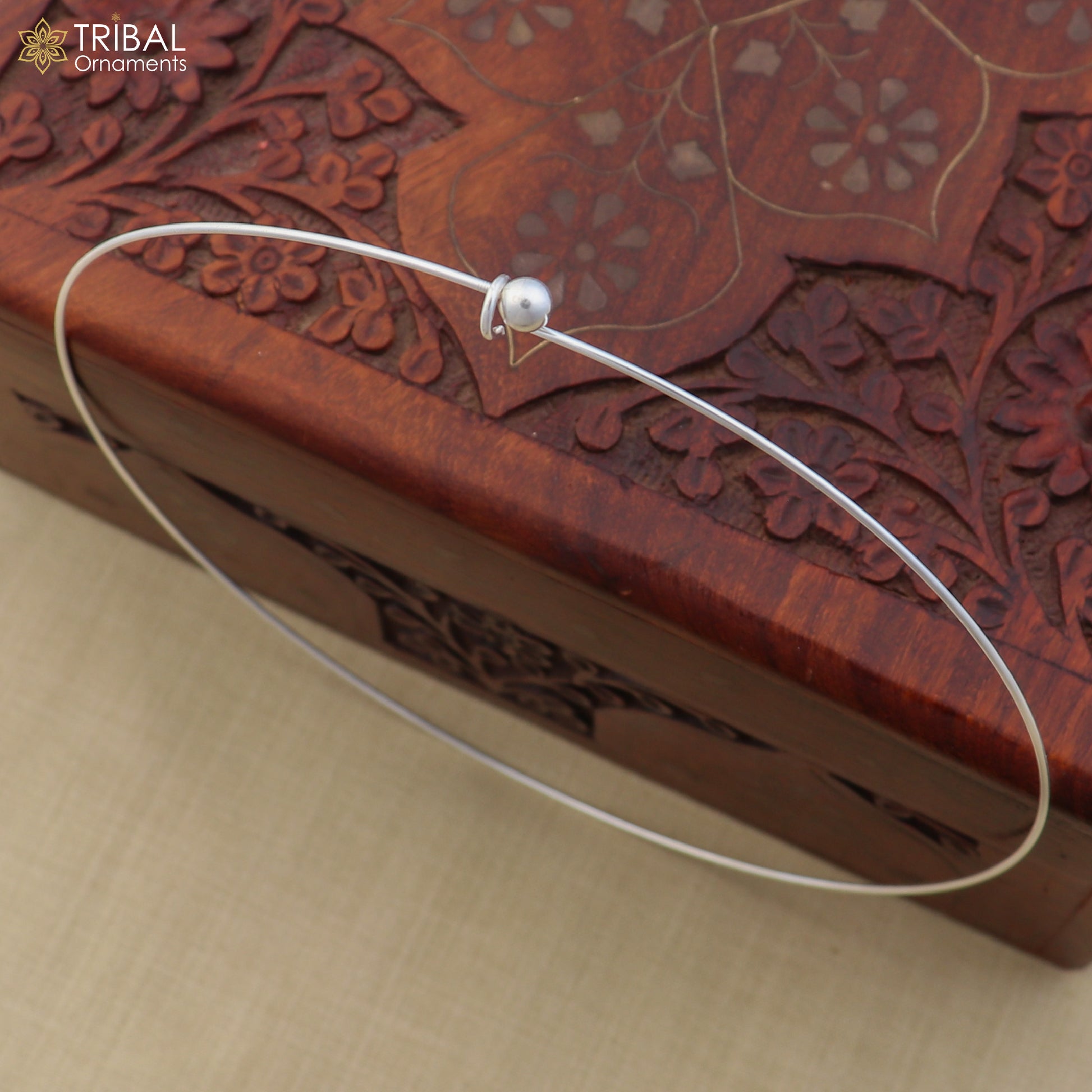 1mm round plain design 925 sterling silver neck band or ring for all types of pendant, best ethnic choker jewelry set797 - TRIBAL ORNAMENTS