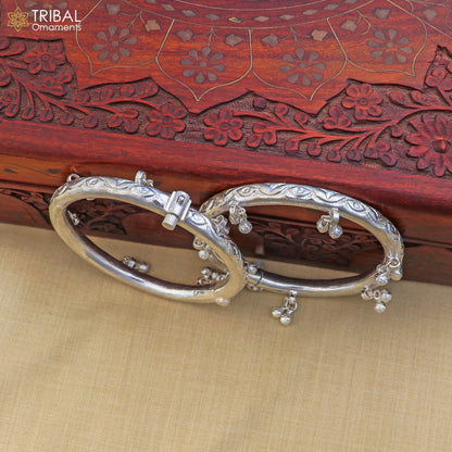 925 sterling silver stylish vintage design customized foot ankle bracelet with noisy bells kada jewelry nsfk159 - TRIBAL ORNAMENTS