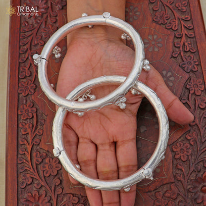 925 sterling silver stylish vintage design customized foot ankle bracelet with noisy bells kada jewelry nsfk159 - TRIBAL ORNAMENTS