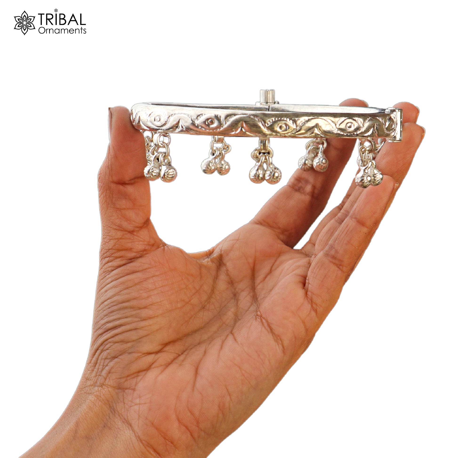 925 sterling silver stylish vintage design customized foot ankle bracelet with noisy bells kada jewelry nsfk159 - TRIBAL ORNAMENTS