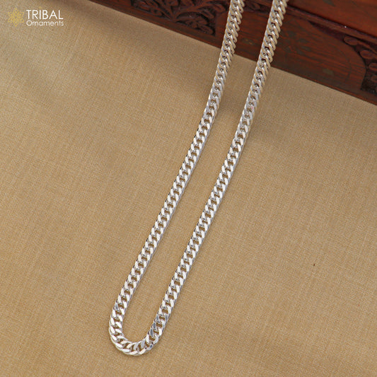 925 sterling silver cuban link  chain for unisex jewelry ch628 - TRIBAL ORNAMENTS