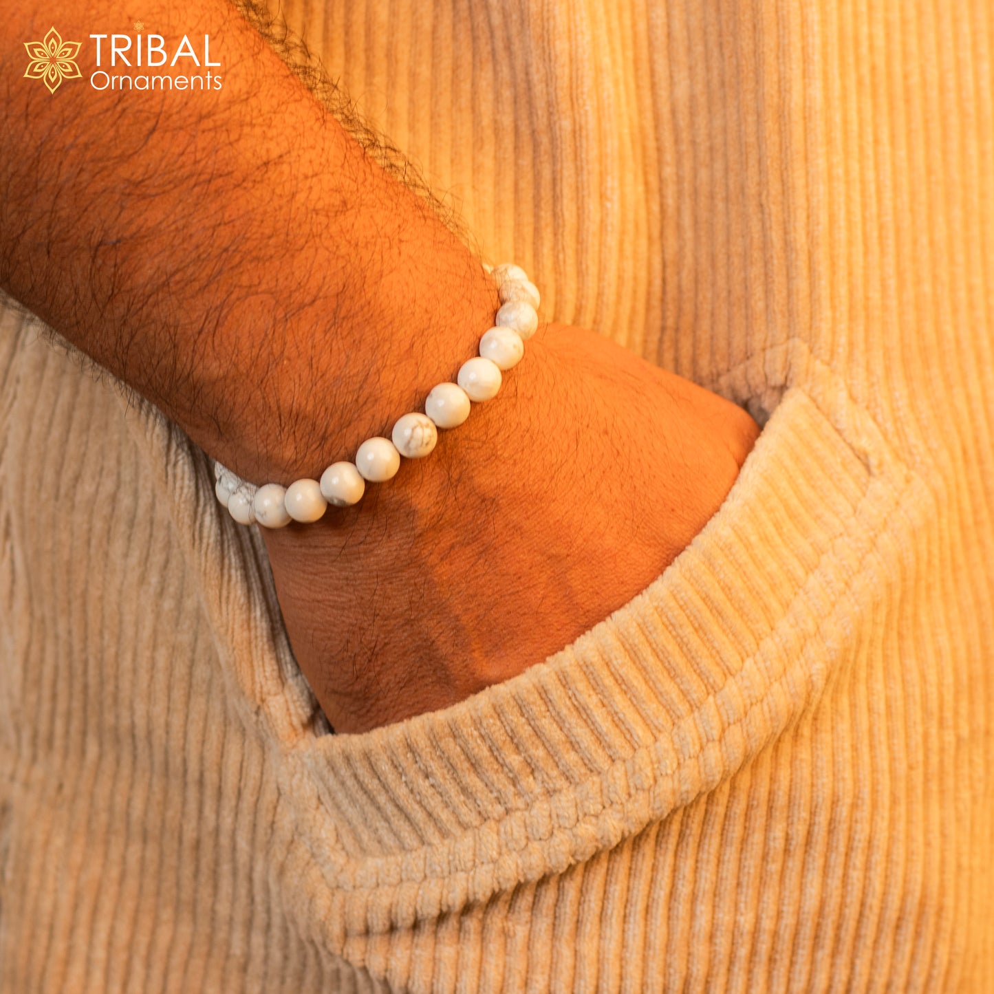 8 MM natural moonstone beaded handmade bracelet, customized unisex Jewelry, stnbr135 - TRIBAL ORNAMENTS