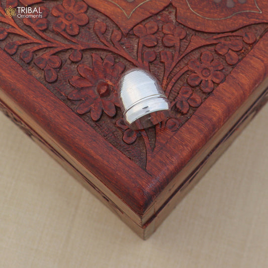 925 Sterling silver betal palm tree seed ,silver Supari puja article art870 - TRIBAL ORNAMENTS