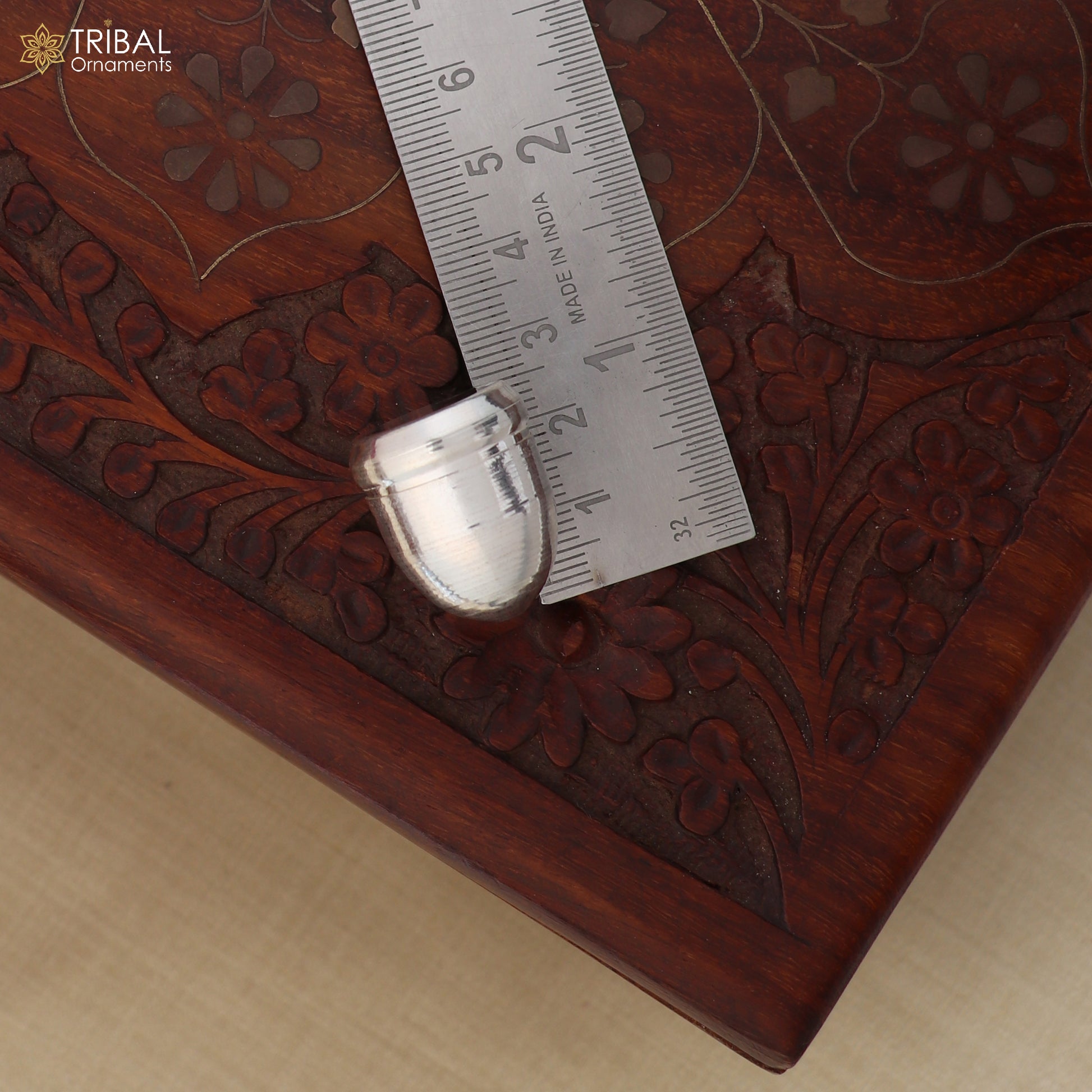 925 Sterling silver betal palm tree seed ,silver Supari puja article art870 - TRIBAL ORNAMENTS