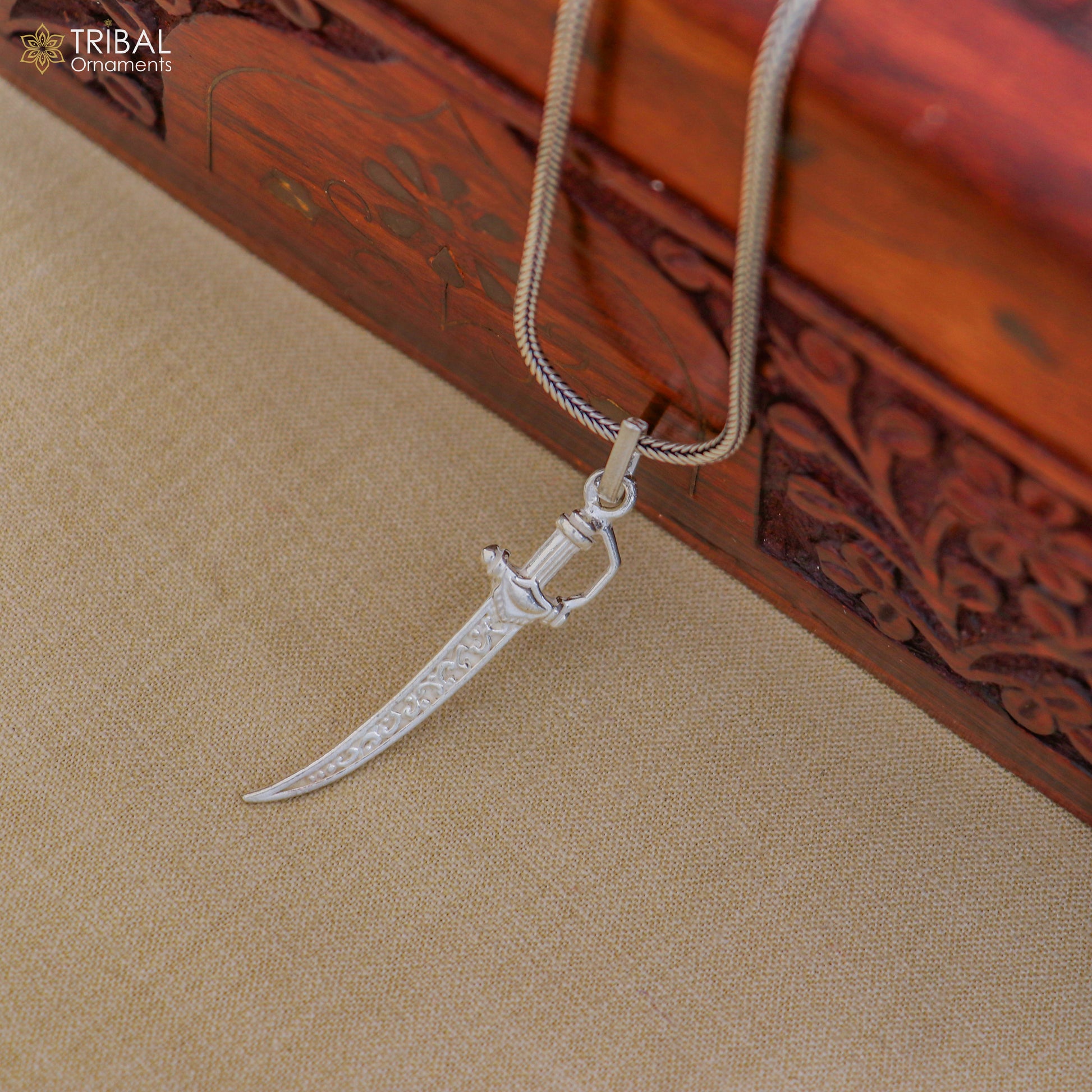 925 sterling silver sword, knife or dagger style pendant unisex jewelry nsp1109 - TRIBAL ORNAMENTS