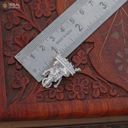 925 Silver Goddess Lakshmi ji figurine for Diwali festival puja, detailed silver statue with intricate craftsmanship.