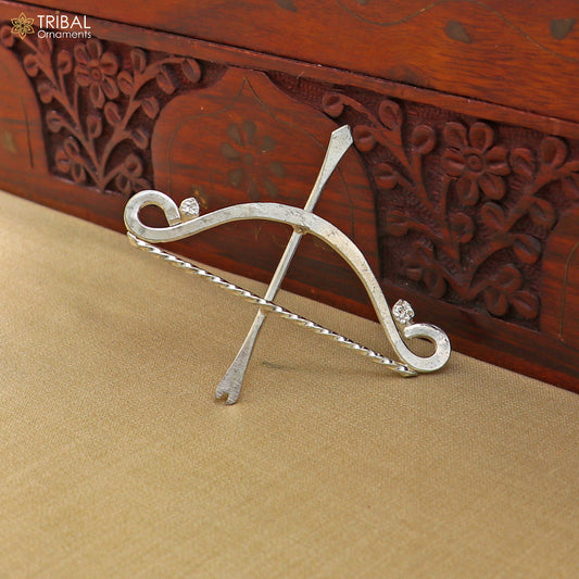 925 sterling silver Lord Rama Dhanush ban statue sculpture pooja article art867 - TRIBAL ORNAMENTS
