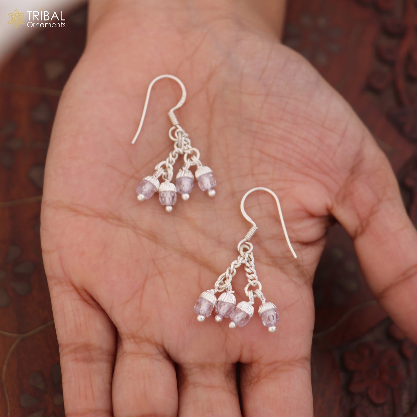 925 sterling silver pearl drop dangle earrings jewelry er262 - TRIBAL ORNAMENTS