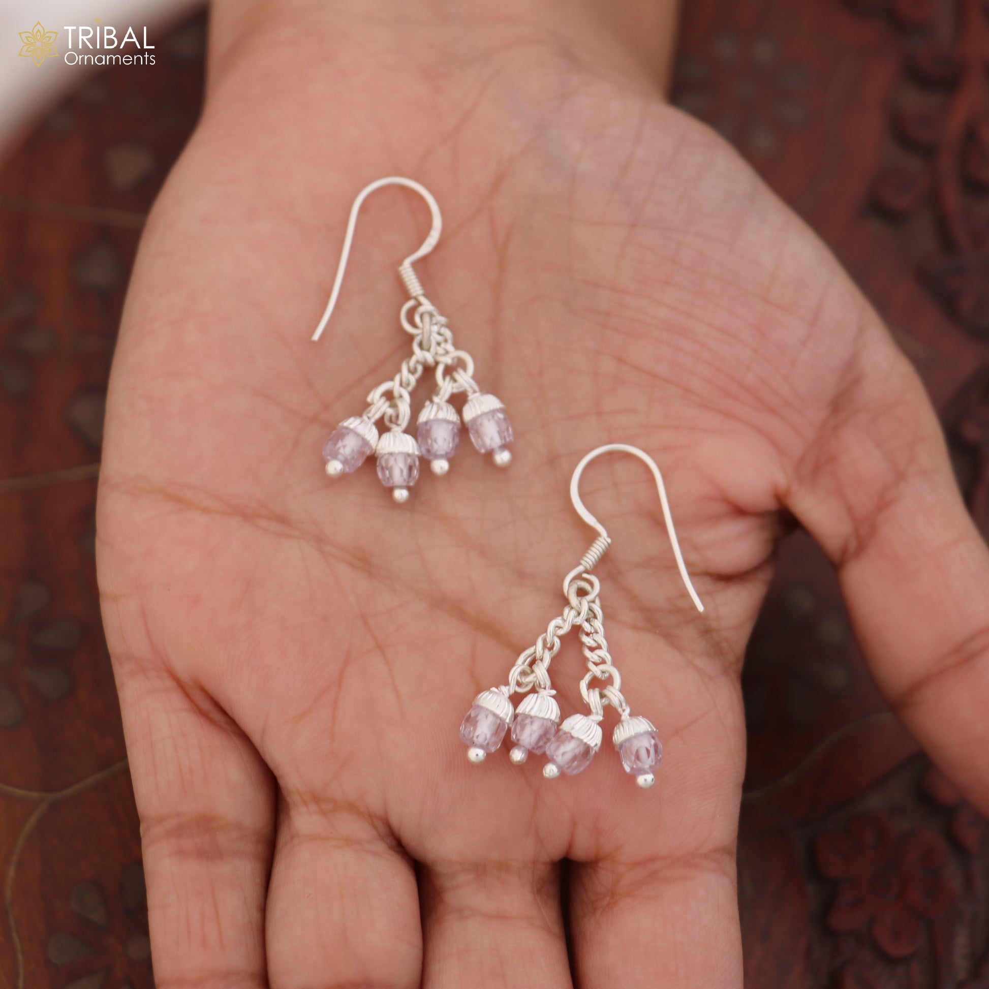 925 sterling silver pearl drop dangle earrings jewelry er262 - TRIBAL ORNAMENTS