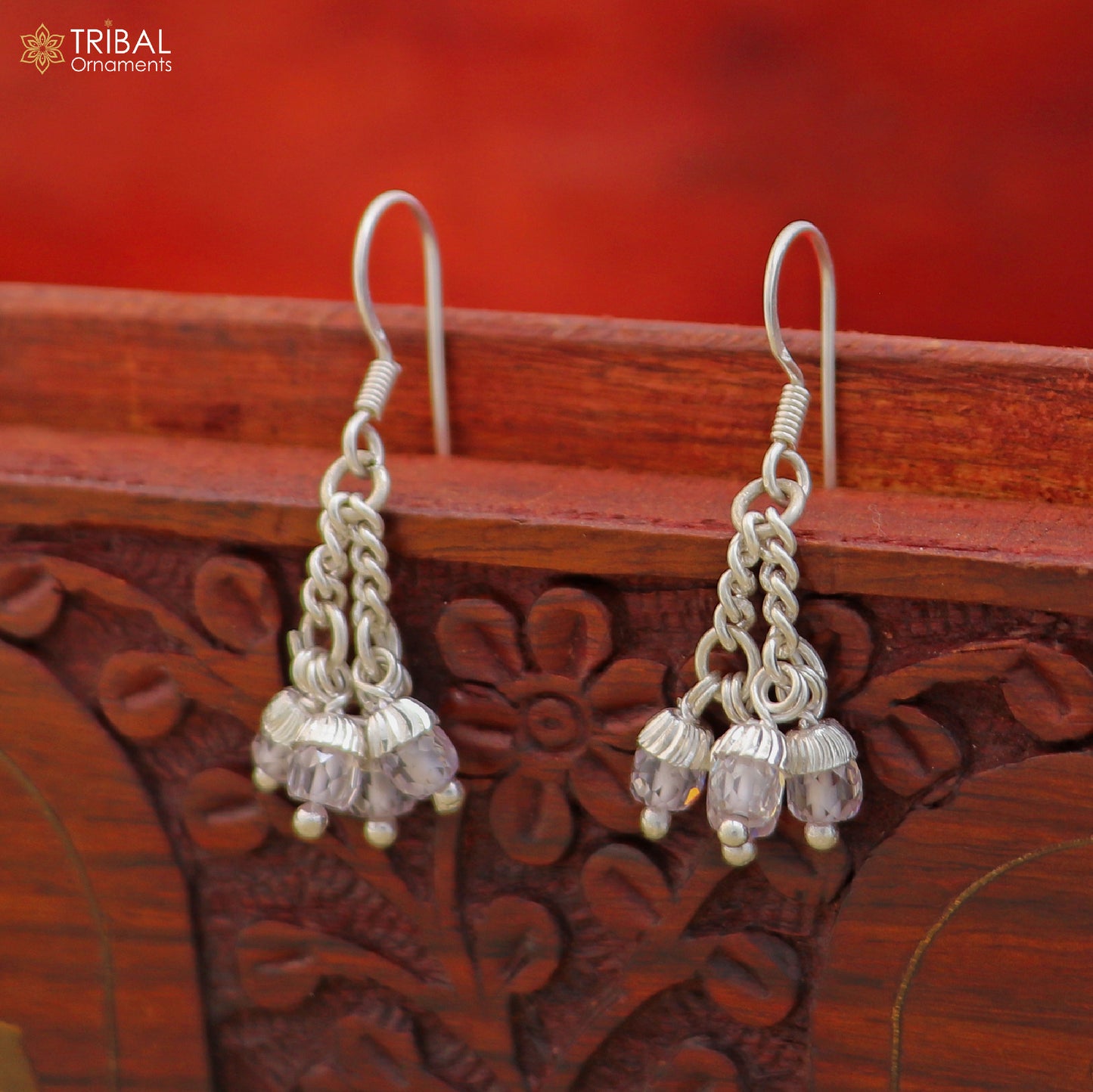 925 sterling silver pearl drop dangle earrings jewelry er262 - TRIBAL ORNAMENTS