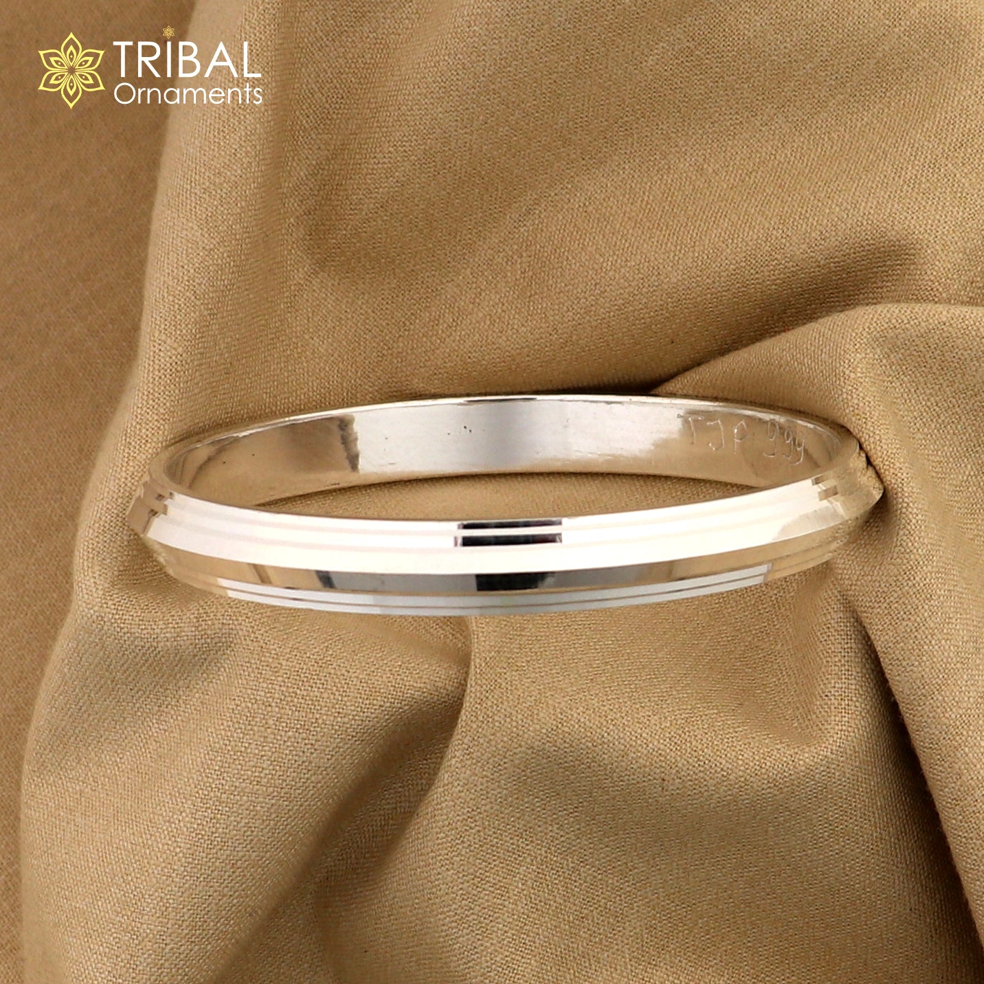 55 gm 999 PURE silver  Punjabi religious shikh kada bangle nsk897
