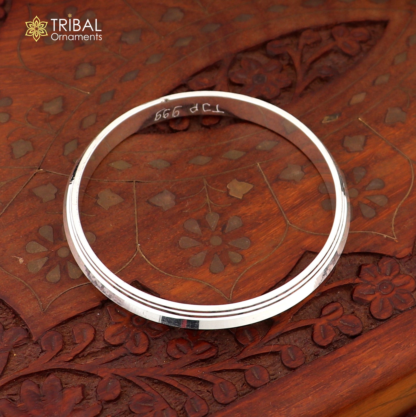 55 gm 999 PURE silver  Punjabi religious shikh kada bangle nsk897