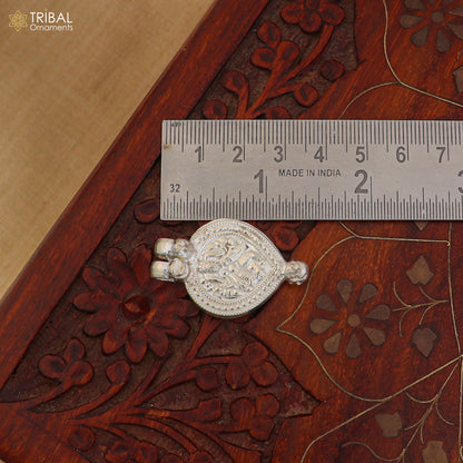 925 sterling silver Vintage design deity god Bheruji pendant necklace ethnic tribal jewelry set805 - TRIBAL ORNAMENTS