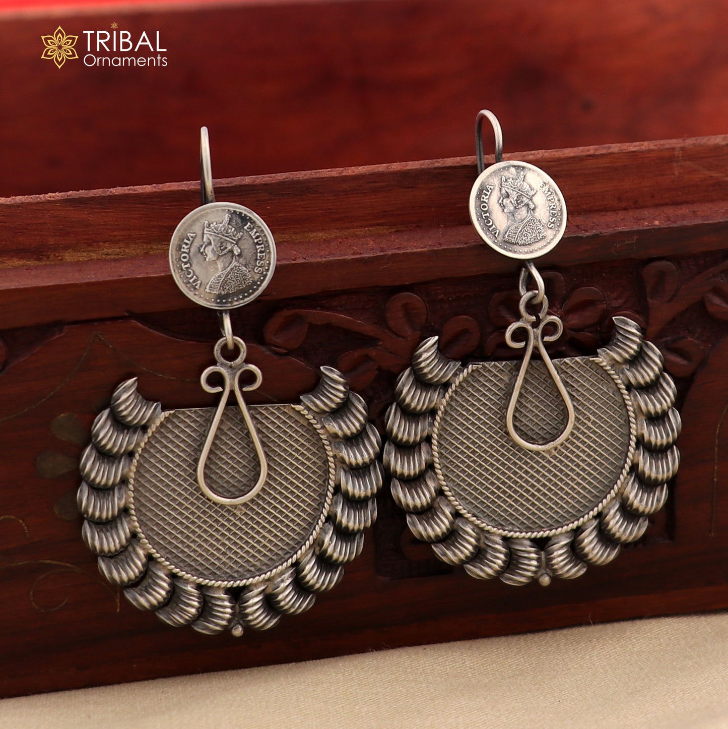 925 sterling silver vintage style traditional jumka earring s1362