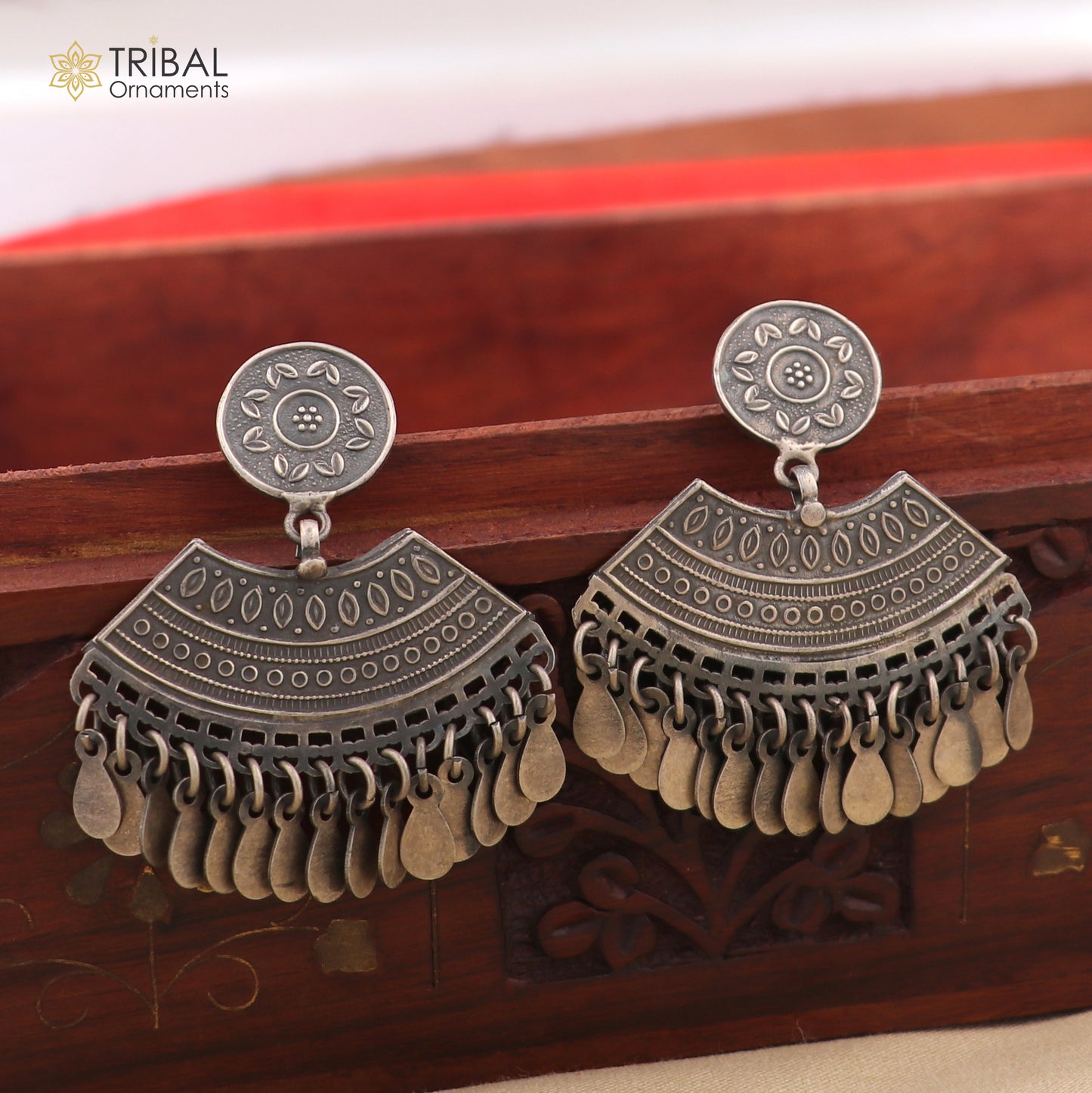 925 sterling silver vintage traditional style jumka earring s1361