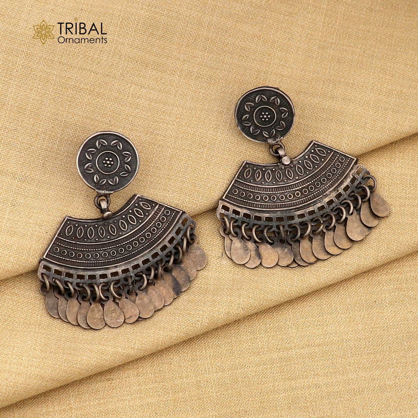 925 sterling silver vintage traditional style jumka earring s1361