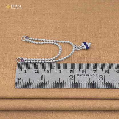 925 sterling silver 2 line beaded chain necklace for Lord Krishna Laddu Gopala jewelry set884