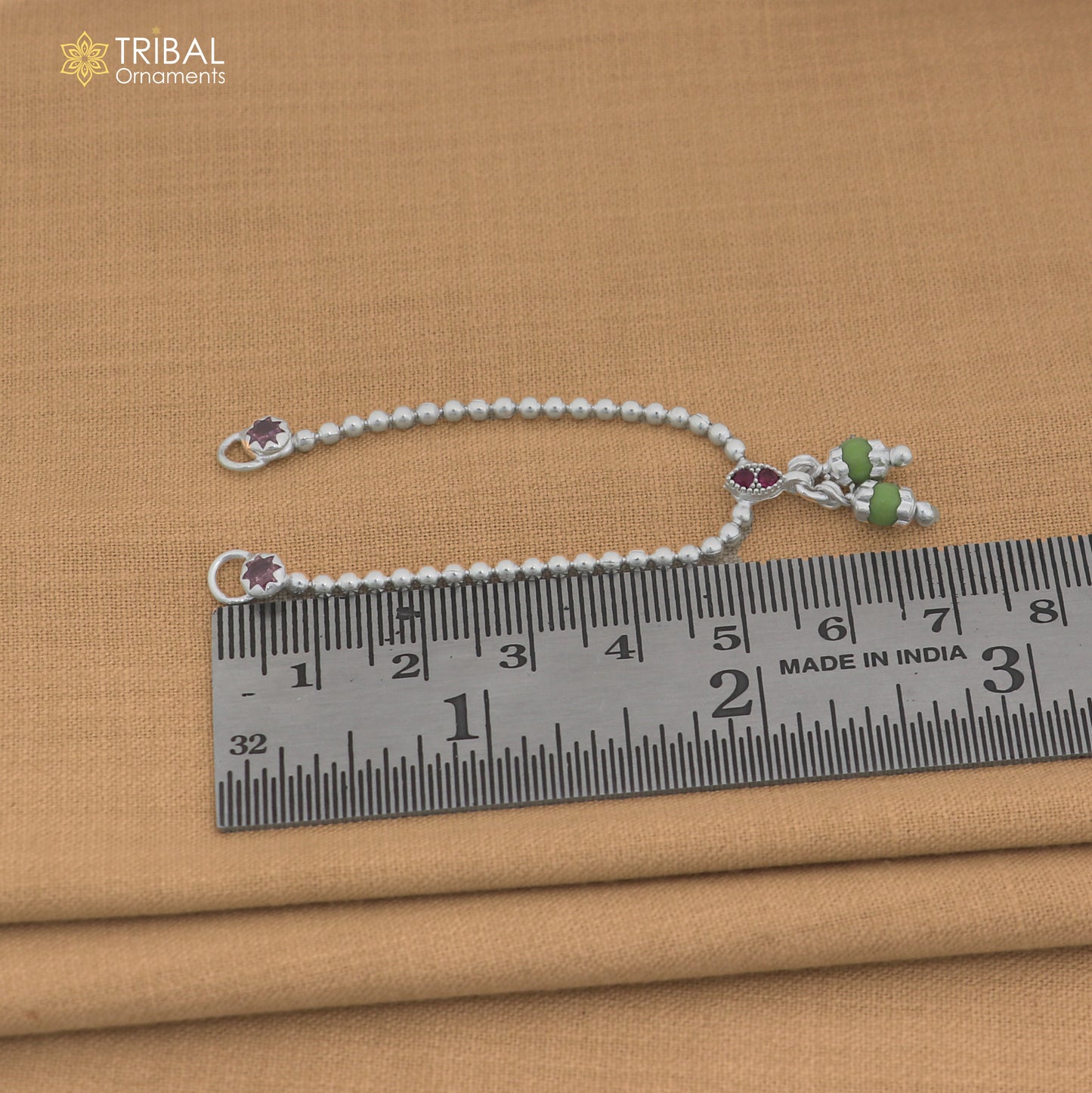 925 sterling silver beaded chain necklace for Lord Krishna Laddu Gopala jewelry set889