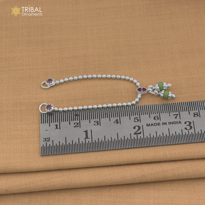925 sterling silver beaded chain necklace for Lord Krishna Laddu Gopala jewelry set889