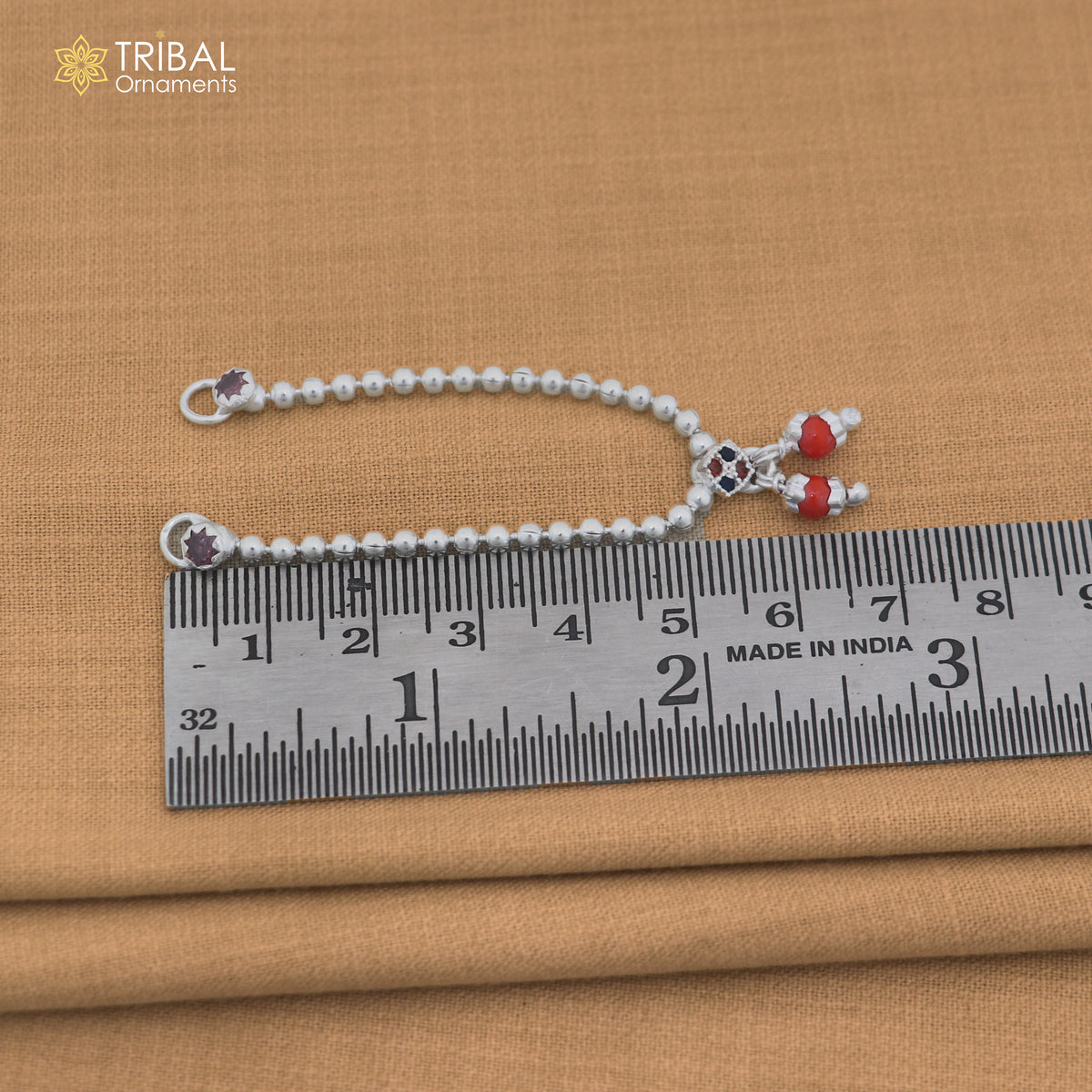 925 sterling silver beaded chain necklace for Lord Krishna Laddu Gopala jewelry set886