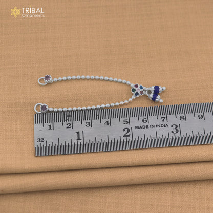 925 sterling silver beaded chain necklace for Lord Krishna Laddu Gopala jewelry set885