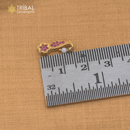 925 sterling silver pink stone laddu Gopala sishful traditional Krishna jewelry su1449