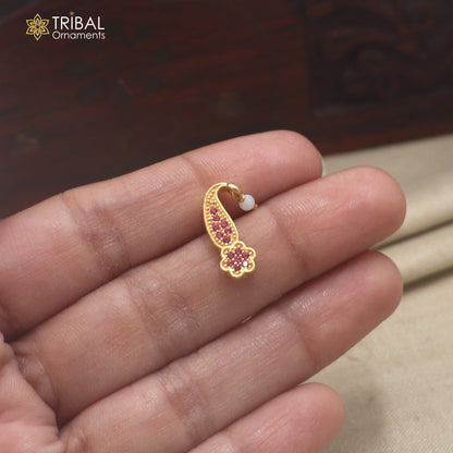 925 sterling silver pink stone laddu Gopala sishful traditional Krishna jewelry su1449