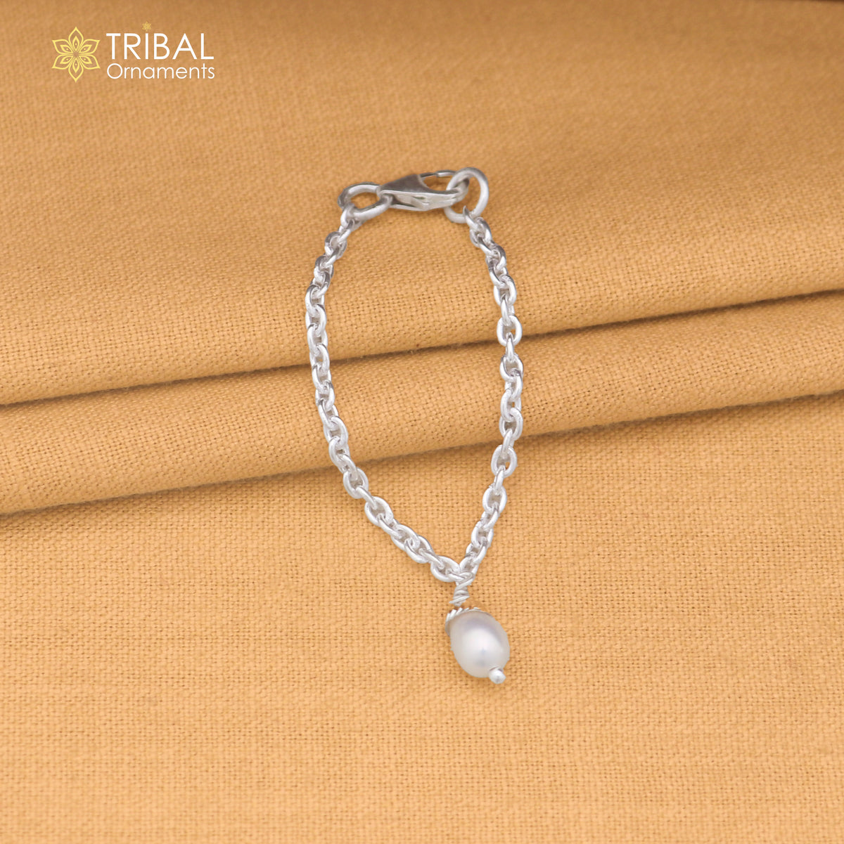 925 sterling silver link chain pearl beads necklace for Lord Krishna Laddu Gopala jewelry set910