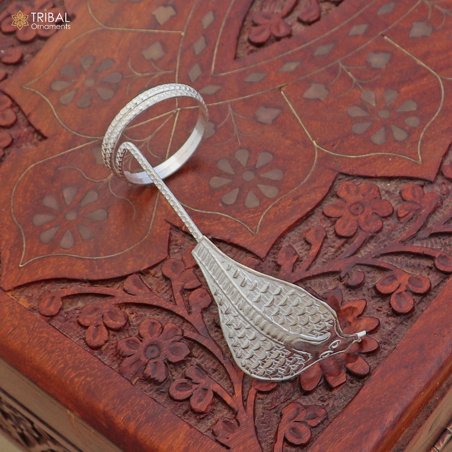 925 sterling silver Divine Shiva snake ornament for puja, traditional worship accessory from TRIBAL ORNAMENTS.