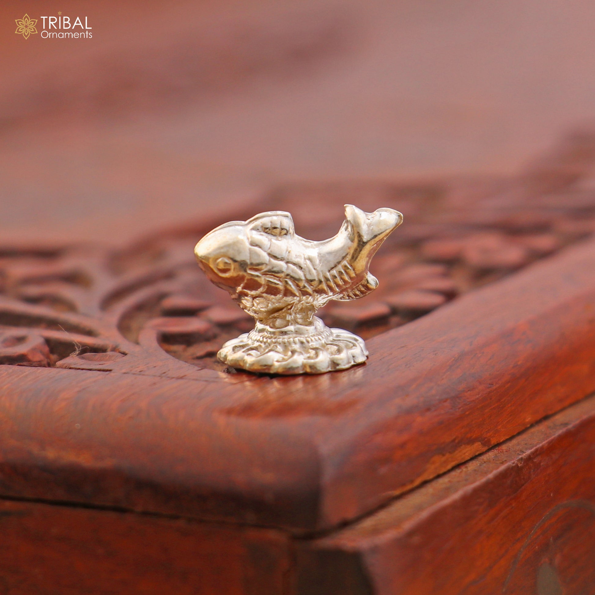 925 sterling silver Lord vishnu avatar Matsya Puja Fish For Prosperity And Good Luck art866 - TRIBAL ORNAMENTS