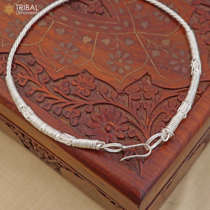 925 sterling silver neck band or ring traditional necklace best ethnic choker jewelry set806 - TRIBAL ORNAMENTS