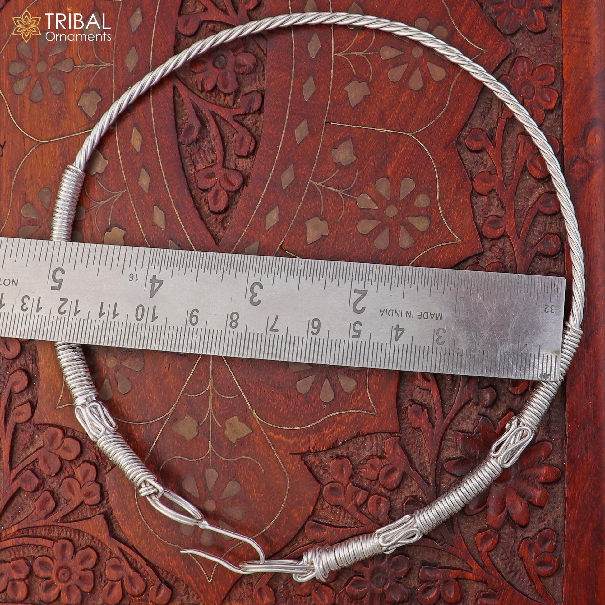 925 sterling silver neck band or ring traditional necklace best ethnic choker jewelry set806 - TRIBAL ORNAMENTS