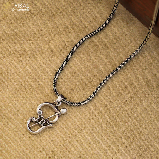 925 sterling silver Karttikeya Vel with Tamil Om Pendant jewellery nsp1106 - TRIBAL ORNAMENTS