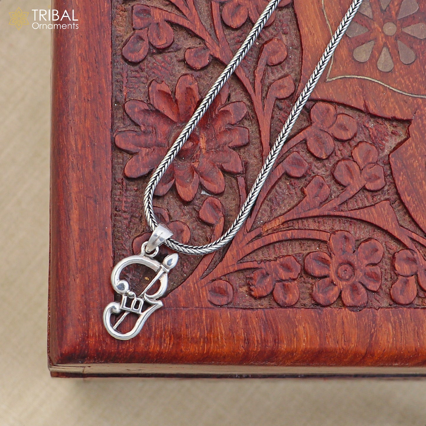 925 sterling silver Karttikeya Vel with Tamil Om Pendant jewellery nsp1106 - TRIBAL ORNAMENTS