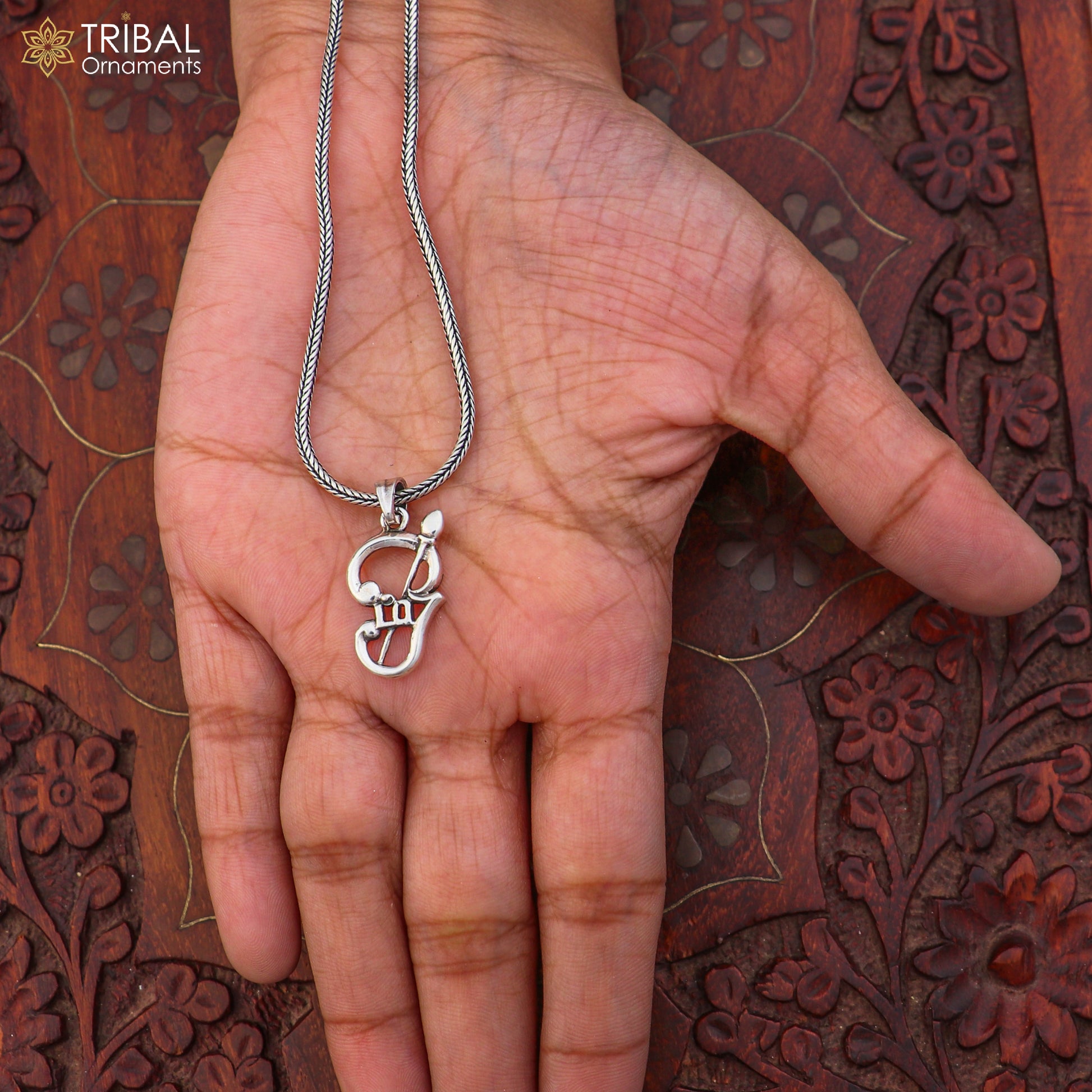 925 sterling silver Karttikeya Vel with Tamil Om Pendant jewellery nsp1106 - TRIBAL ORNAMENTS
