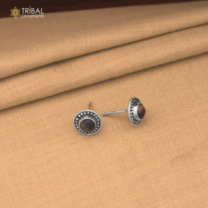925 sterling silver tiger eye stone stud earring best jewelry er405