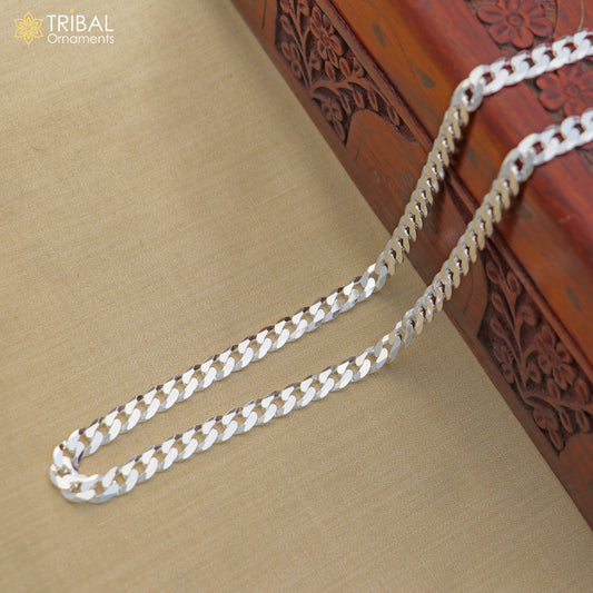 925 sterling silver cuban link design solid heavy necklace chain for men's jewelry ch633 - TRIBAL ORNAMENTS