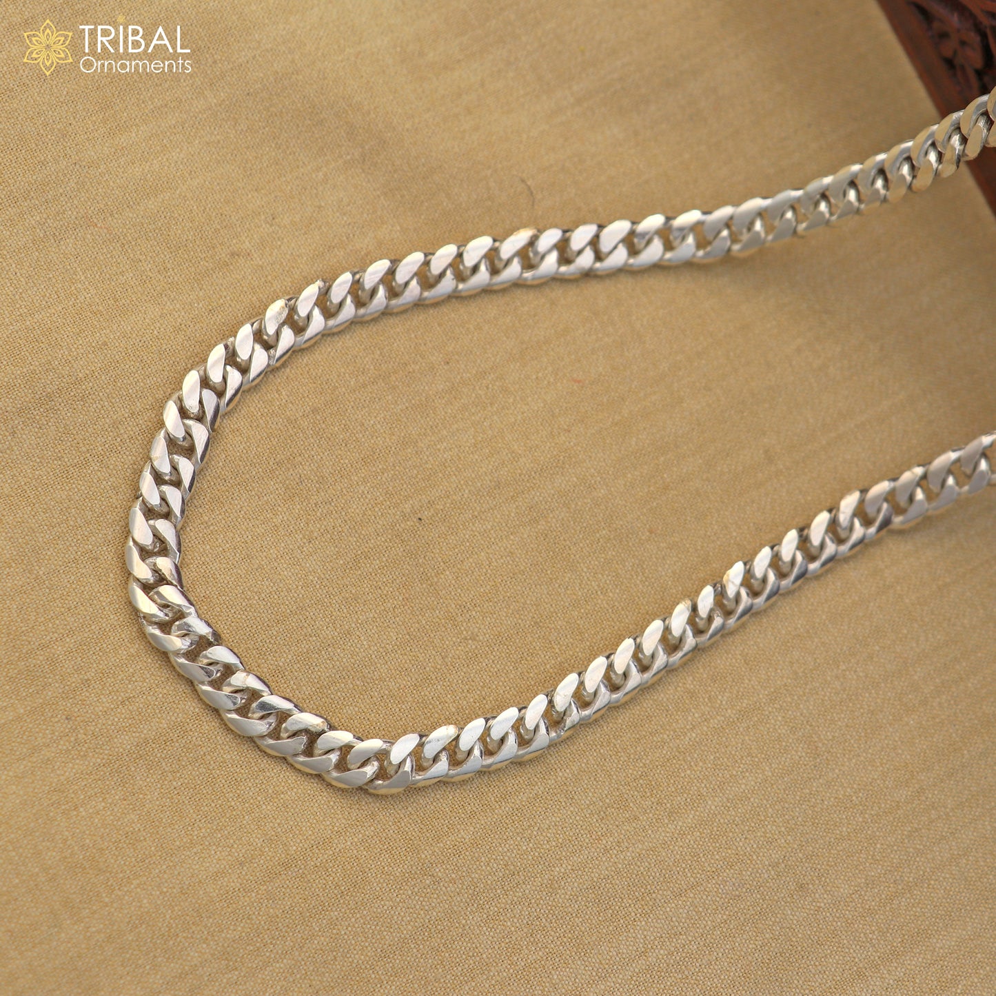 925 sterling silver cuban link design solid heavy necklace chain for men's jewelry ch633 - TRIBAL ORNAMENTS