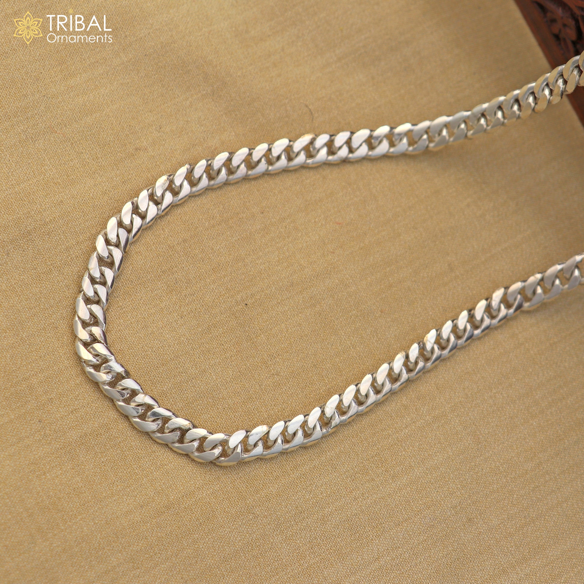 925 sterling silver cuban link design solid heavy necklace chain for men's jewelry ch633 - TRIBAL ORNAMENTS