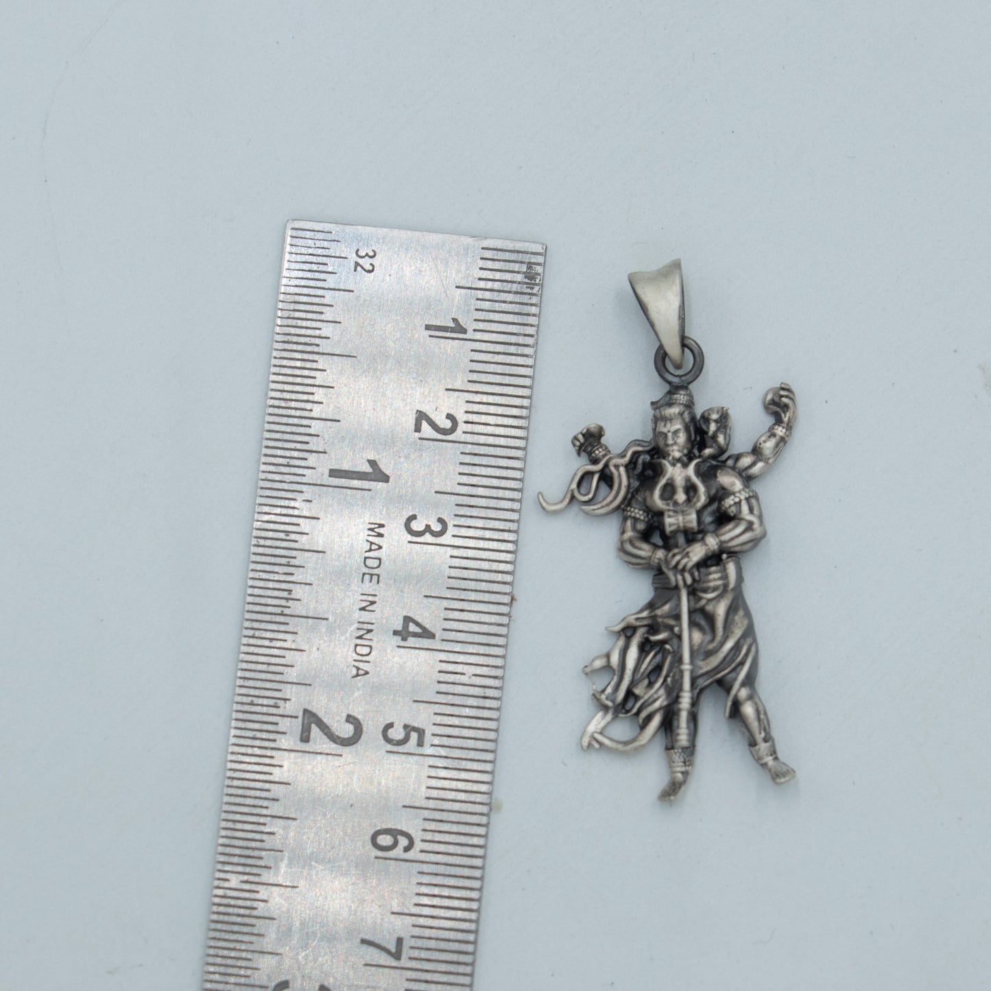 925 sterling silver lord Shiva divine Pendant  with chain tribal jewellery nsp1016