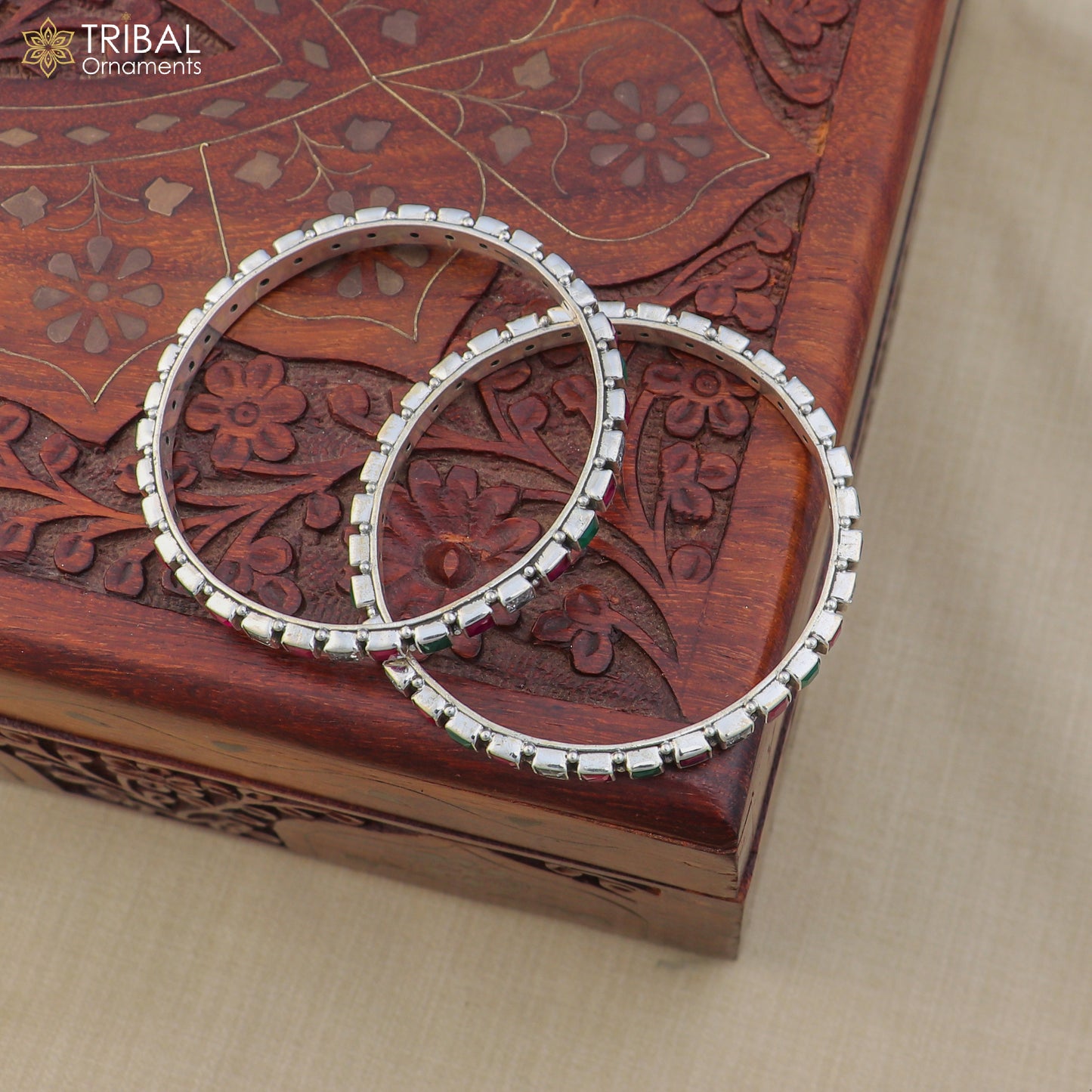 925 sterling silver stylish cut stone bangle bracelet jewelry ba445