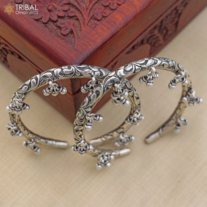 925 sterling silver stylish chitai work design customized foot ankle bracelet kada jewelry nsfk158 - TRIBAL ORNAMENTS