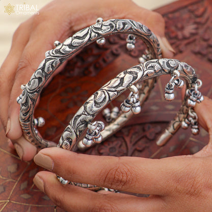 925 sterling silver stylish chitai work design customized foot ankle bracelet kada jewelry nsfk158 - TRIBAL ORNAMENTS