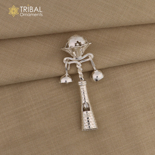 925 sterling silver new born baby gifting bells toy, baby krishna gifting toy, silver whistle, silver temple article su862