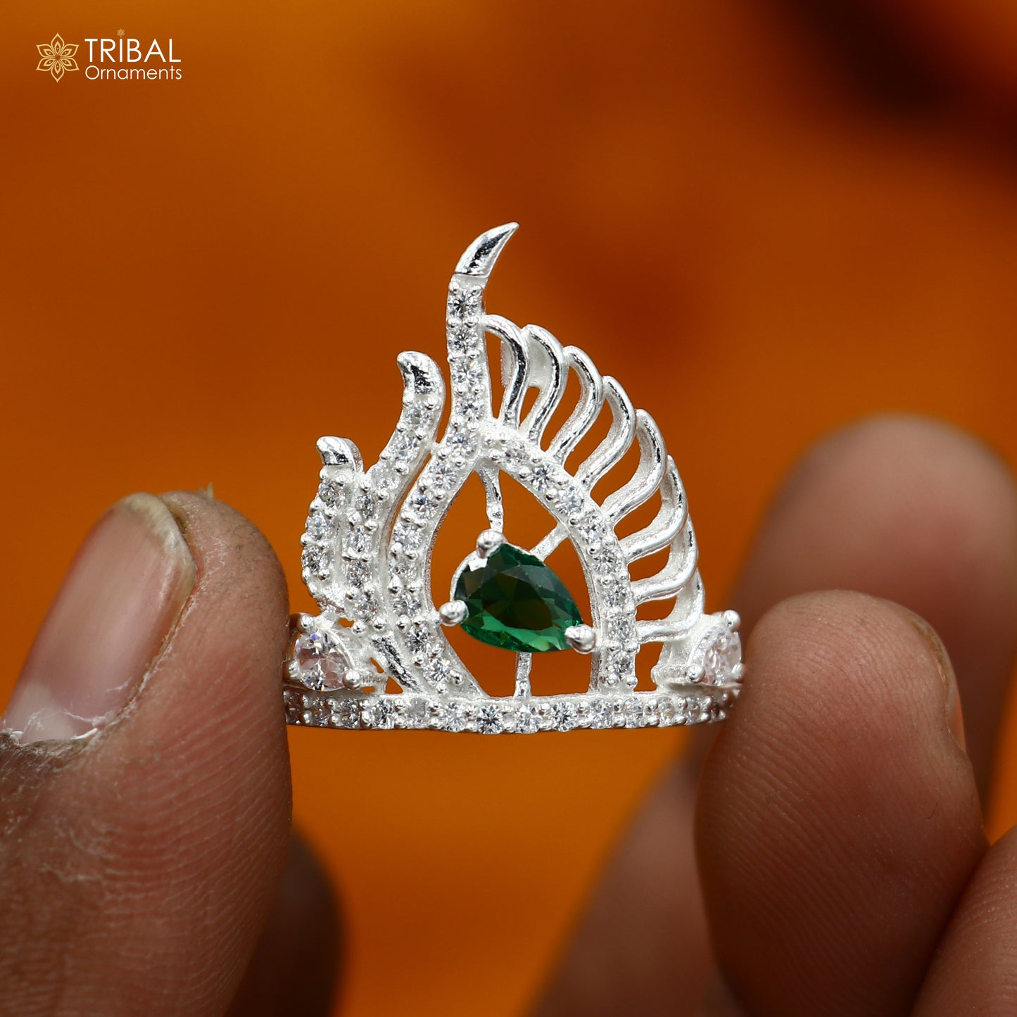 925 sterling silver handmade lord baby Krishna Mukut, amazing Laddu Gopala, crawling Krishna crown head jewelry SM23