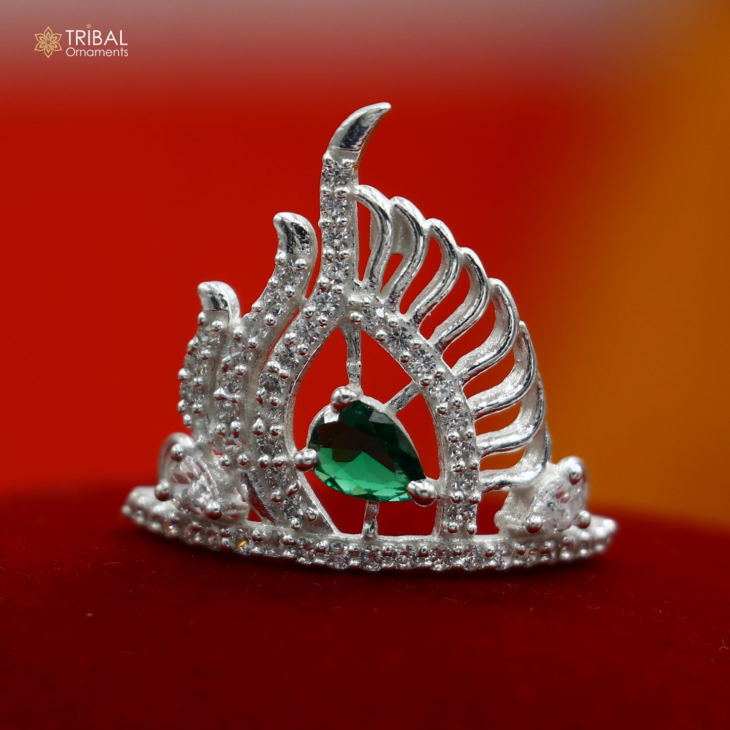 925 sterling silver handmade lord baby Krishna Mukut, amazing Laddu Gopala, crawling Krishna crown head jewelry SM23