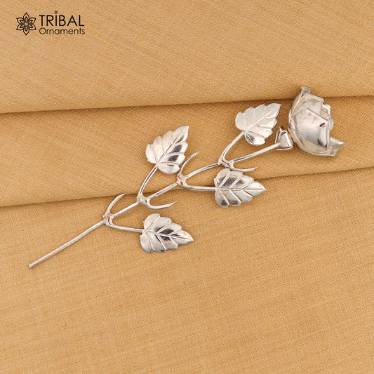 925sterling silver flower puja god temple article, silver worshipping article su1343