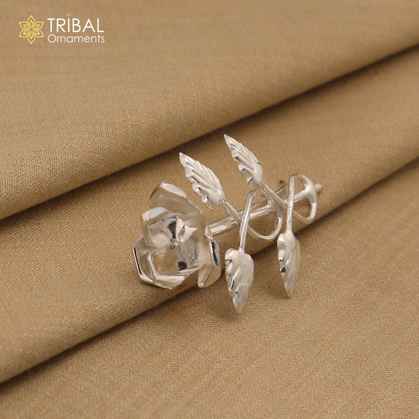 925sterling silver  flower puja god temple article, silver worshipping article su1344